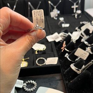 Elegant Silver Ring with Clear Stone